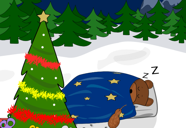 Affiche spectacle de Noël jeune public "Le Noël de Patanours"