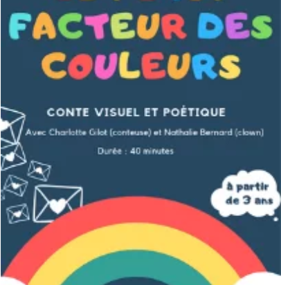 Affiche spectacle jeune public visuel et poétique sur le thème des couleurs