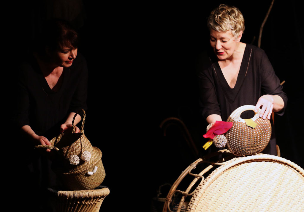 Poule brune sur la lune